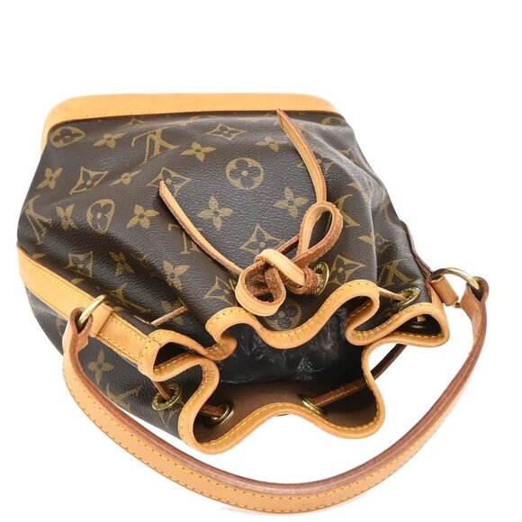 LOUIS VUITTON Nano Noe Mini Hand Bag Monogram Leather Brown M42227 631KA826 - Picture 14 of 16
